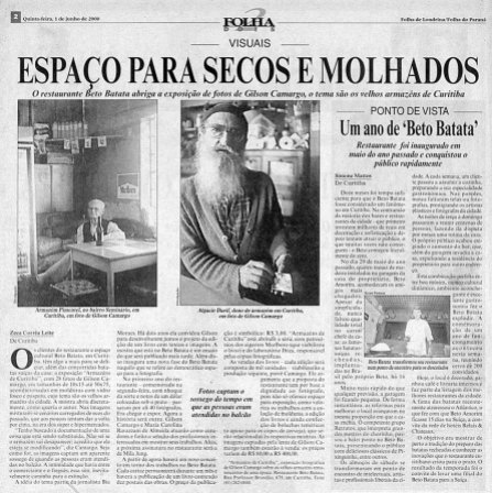 Folha 2, Folha do Paraná. 01/06/2000