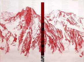 Montanha #94, 2016 - 126 x 168 cm - Lápis glasochrom e acrilico s/papel de aquarela - Desenho e reproduçao Cristina Ataíde